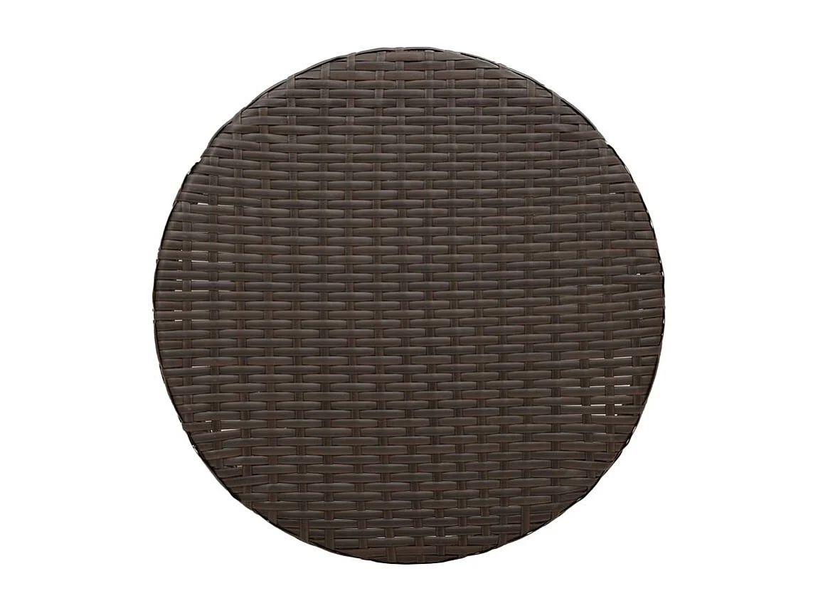 Ensemble de bistro 3 pcs avec coussins marron résine tressée