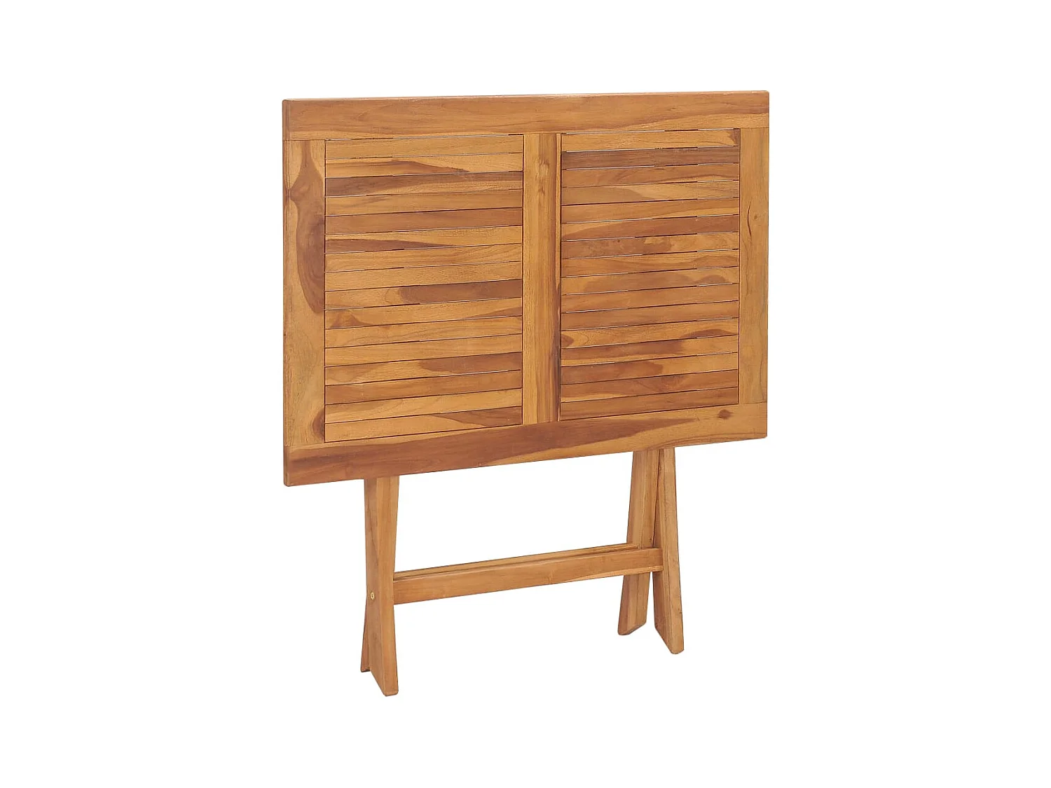 Mobilier à dîner d'extérieur pliable 5 pcs Bois solide de teck 5