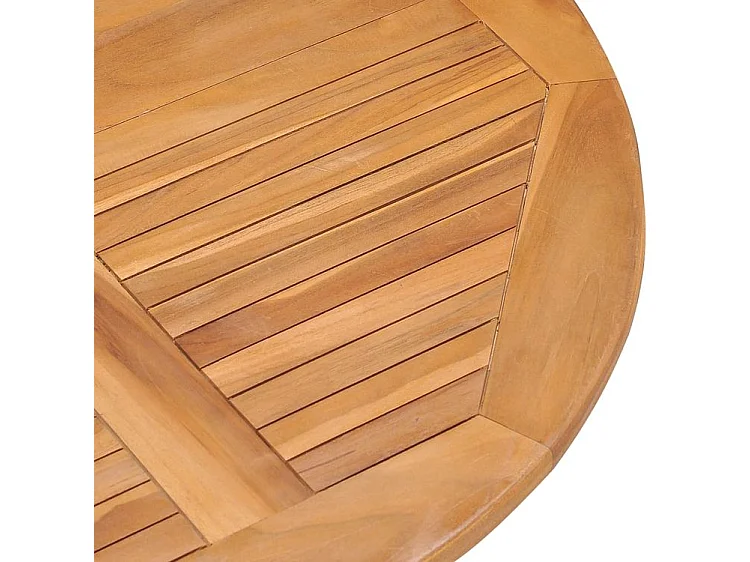 Mobilier à dîner d'extérieur pliable 5 pcs Bois solide de teck