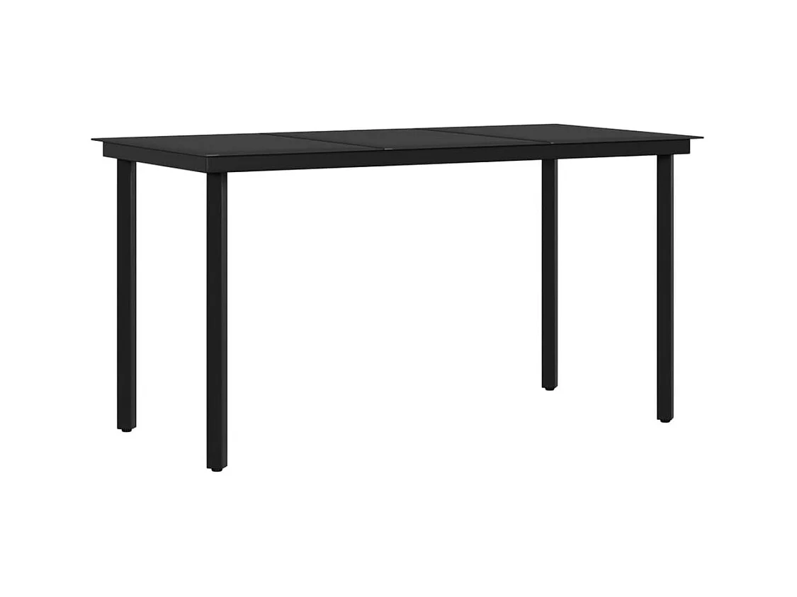 Mobilier de salle à manger de jardin coussins 7 pcs Marron-noir