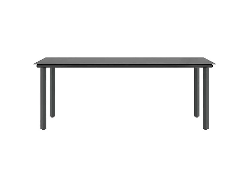 Ensemble à manger jardin coussins 7pcs marron poly rotin verre