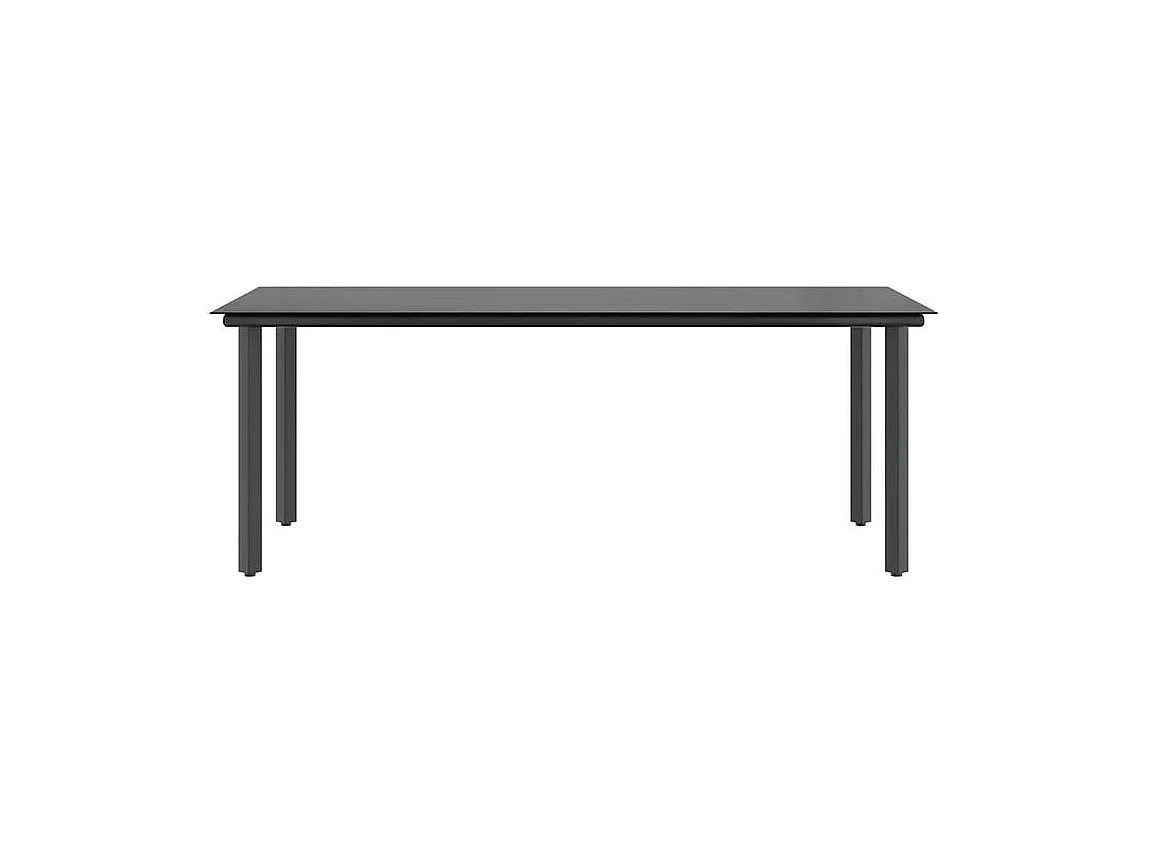 Ensemble à manger jardin coussins 7pcs marron poly rotin verre