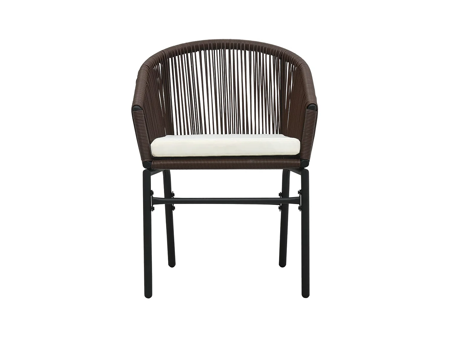 Ensemble de salle à manger de jardin 7 pcs Marron