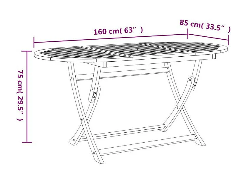 Ensemble à manger de jardin 7 pcs Bois d'acacia solide