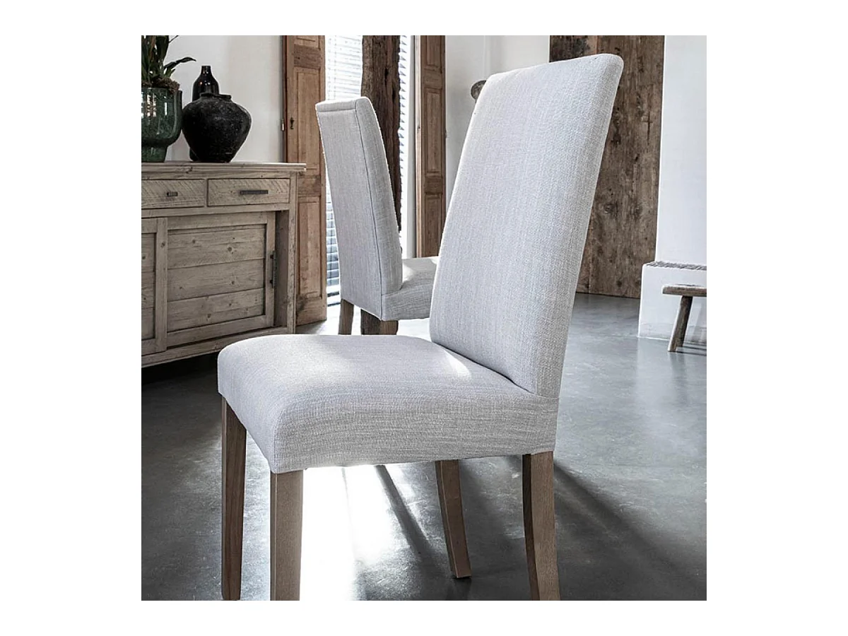 Lot de 2 chaises romane Bois Beige - Les Étoffes Interior's