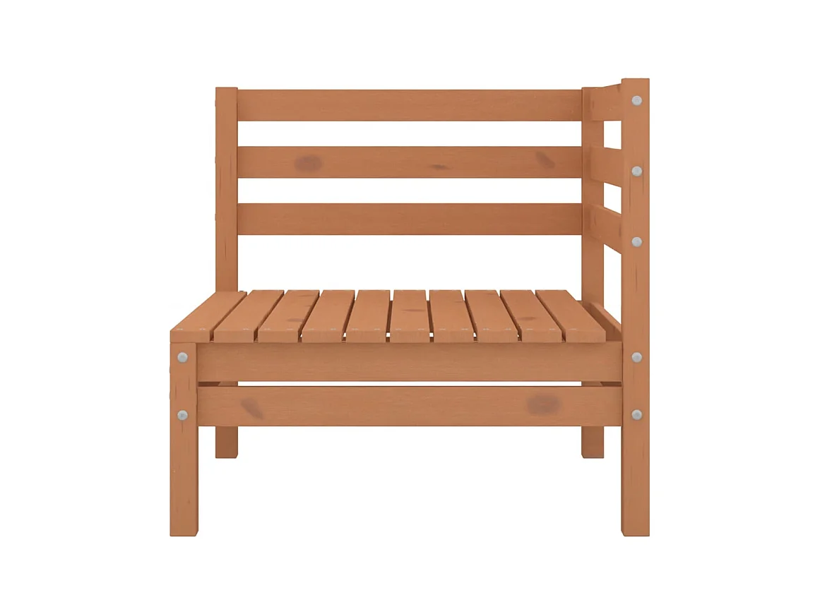 Canapés d'angle de jardin 2 pcs Marron miel Bois de pin massif