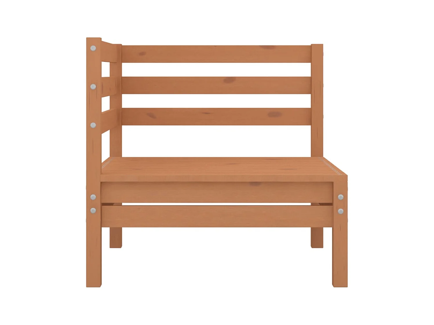 Canapés d'angle de jardin 2 pcs Marron miel Bois de pin massif