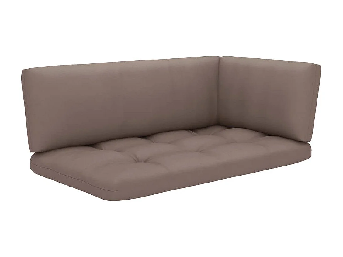 Canapé palette 2 places avec coussins Pin imprégné de gris 9