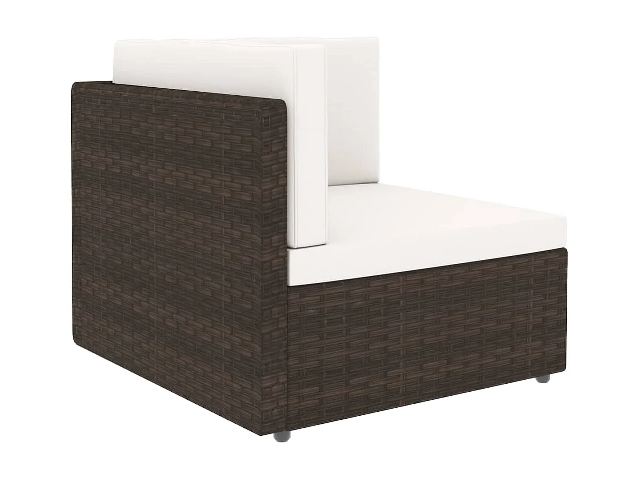 Salon de jardin 6 pcs avec coussins Marron Résine tressée 3