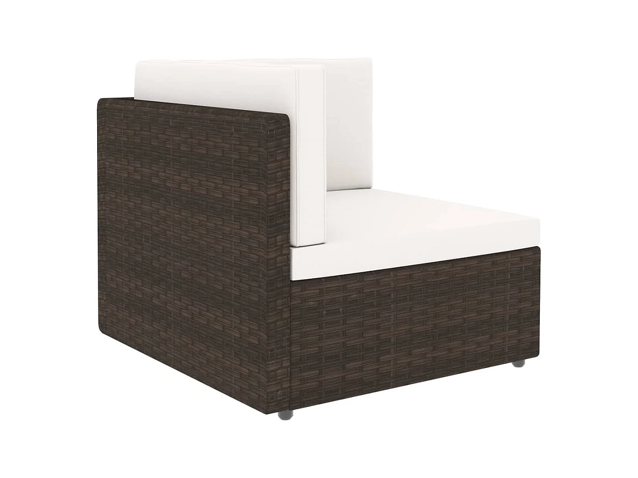 Salon de jardin 10 pcs avec coussins Marron Résine tressée 15