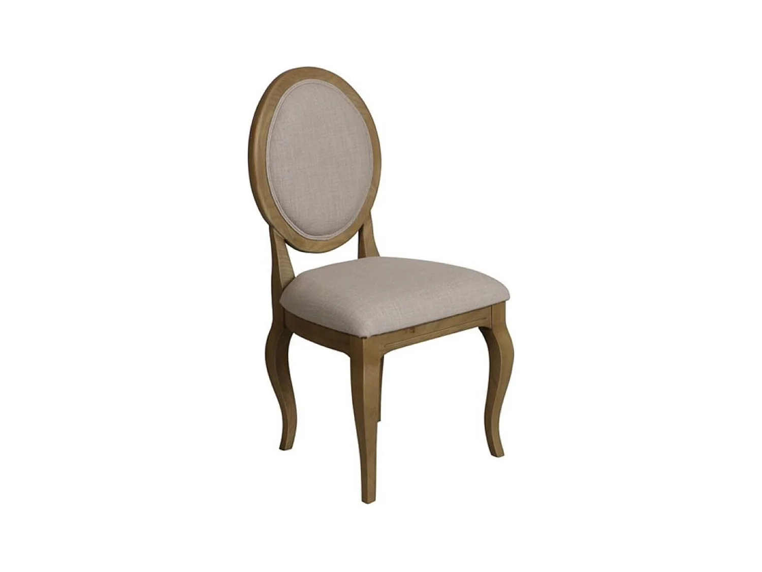 Lot de 2 chaises médaillon hortense Bois Beige - Les Étoffes Interior's