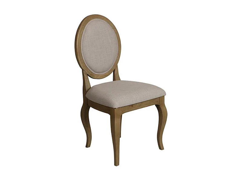 Lot de 2 chaises médaillon hortense Bois Beige - Les Étoffes Interior's