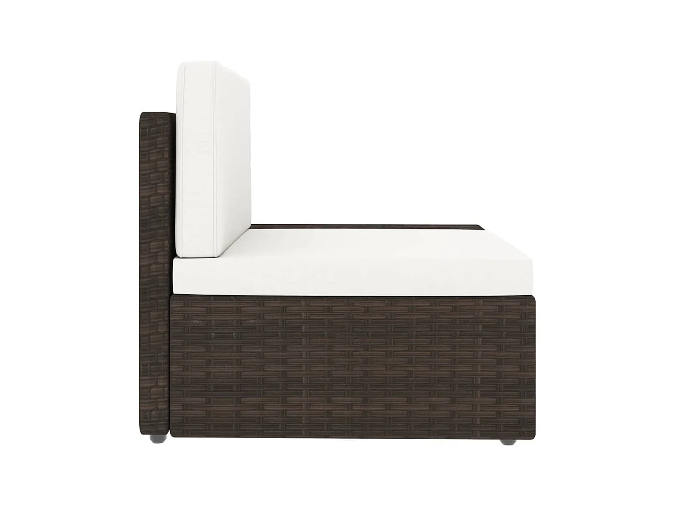 Salon de jardin 14 pcs avec coussins Marron Résine tressée 7