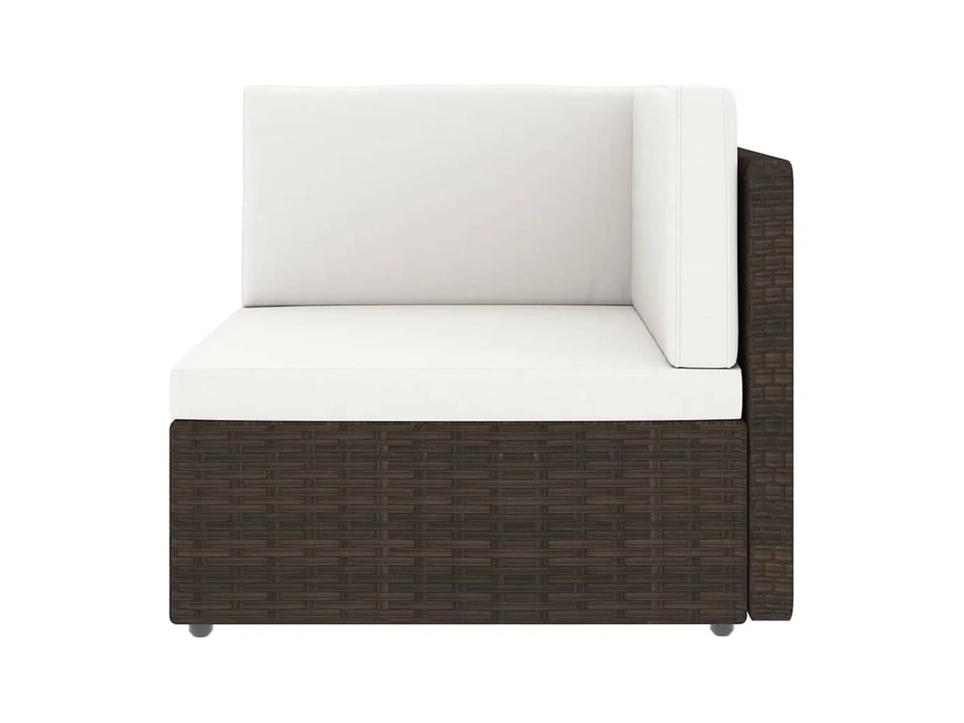 Salon de jardin 14 pcs avec coussins Marron Résine tressée 7