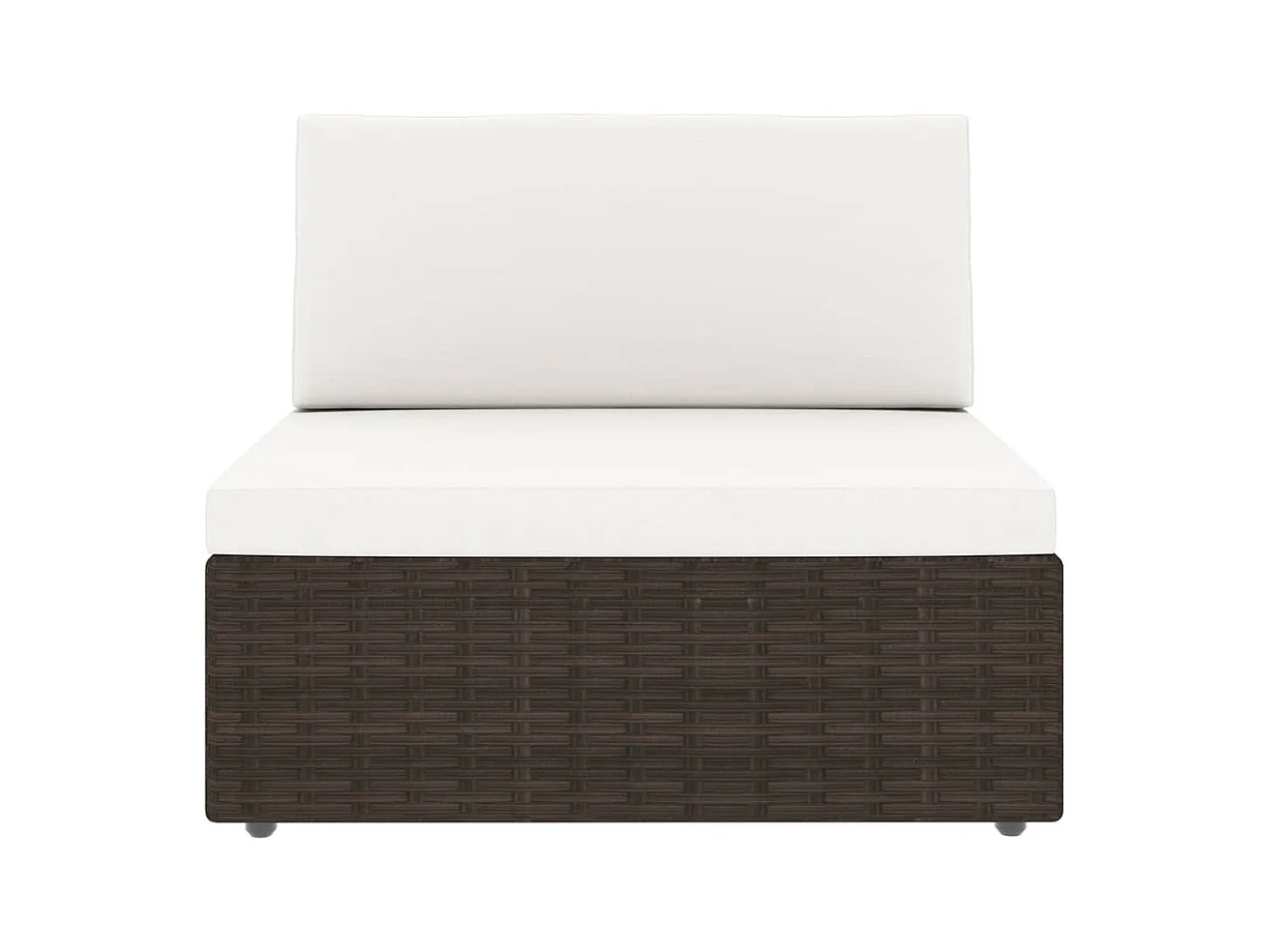 Salon de jardin 9 pcs avec coussins Marron Résine tressée 12