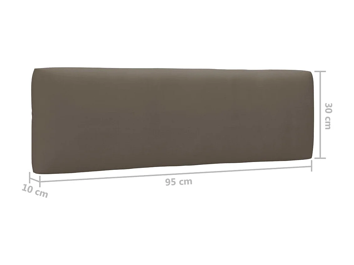 Salon de jardin palette 4 pcs et coussins Pin imprégné de blanc 8