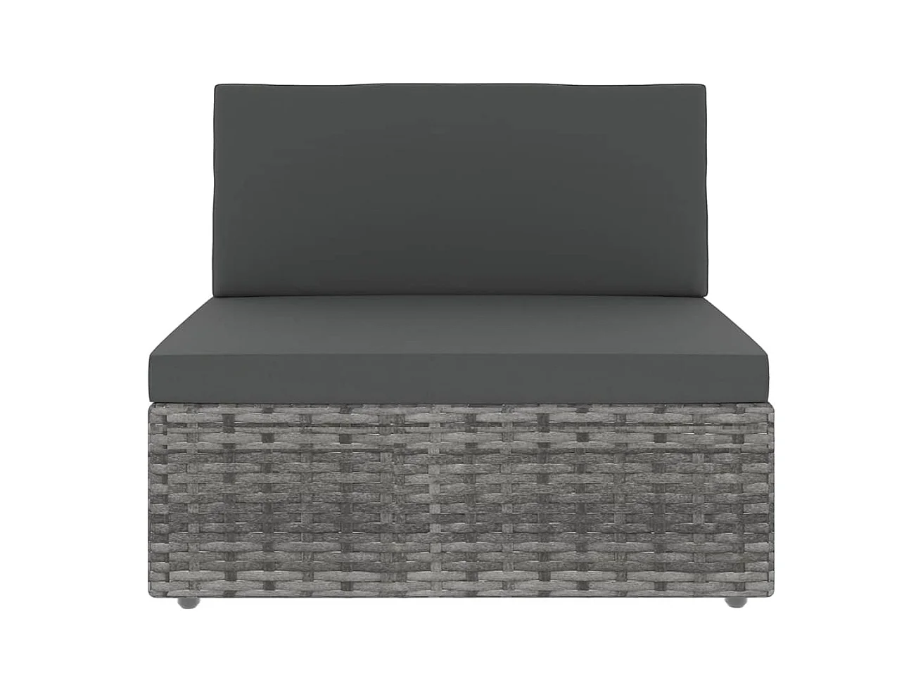 Salon de jardin 12 pcs avec coussins Gris Résine tressée 11