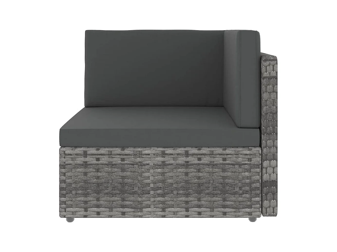 Salon de jardin 12 pcs avec coussins Gris Résine tressée 11