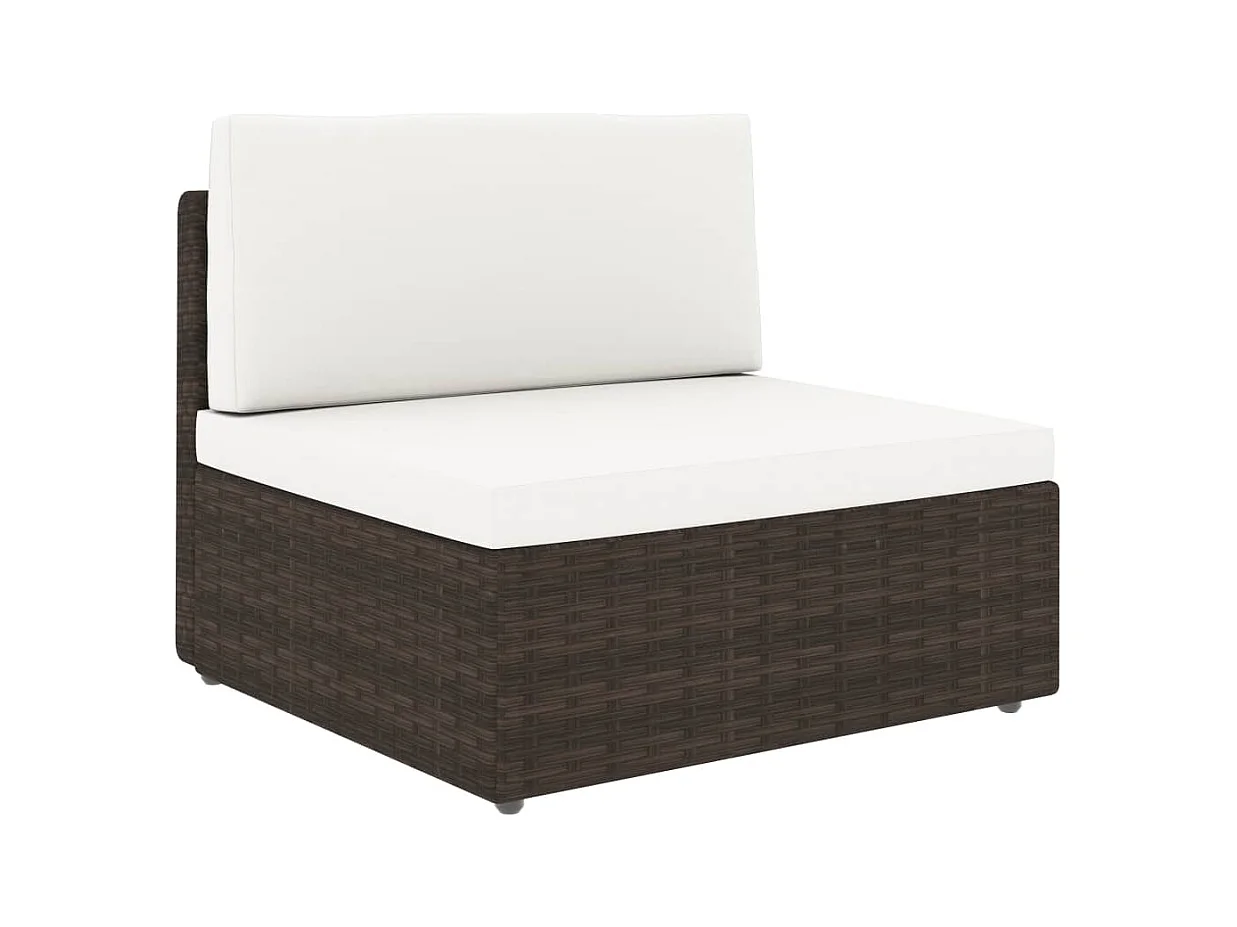 Salon de jardin 9 pcs Résine tressée Marron