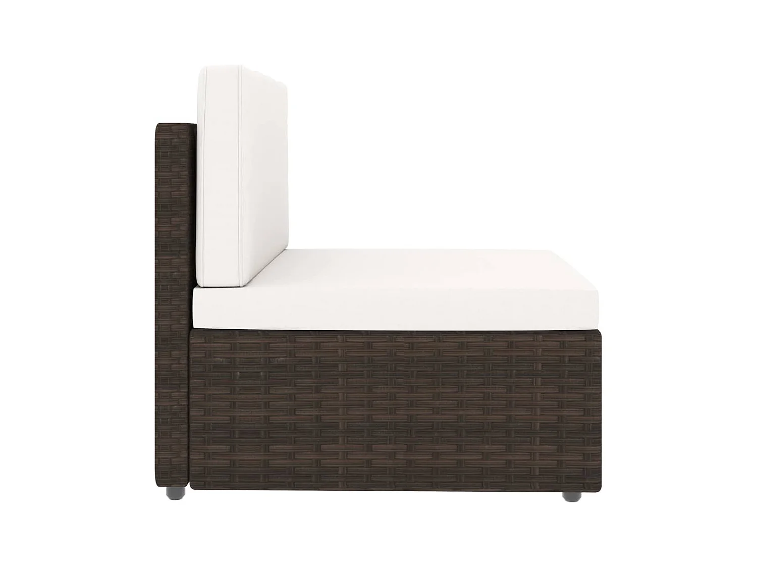 Salon de jardin 5 pcs avec coussins Marron Résine tressée 3