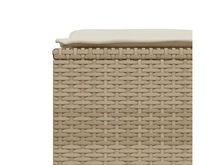 Salon de jardin avec coussins 5 pcs beige résine tressée