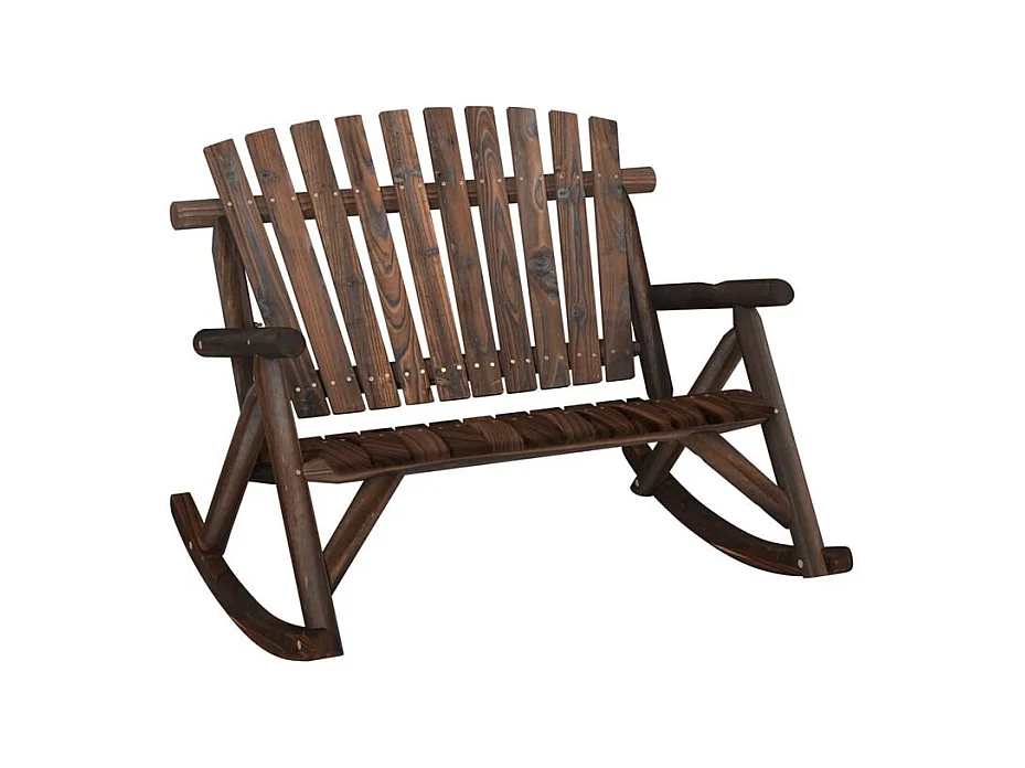Ensemble de salon de jardin 3 pcs bois massif d'épicéa