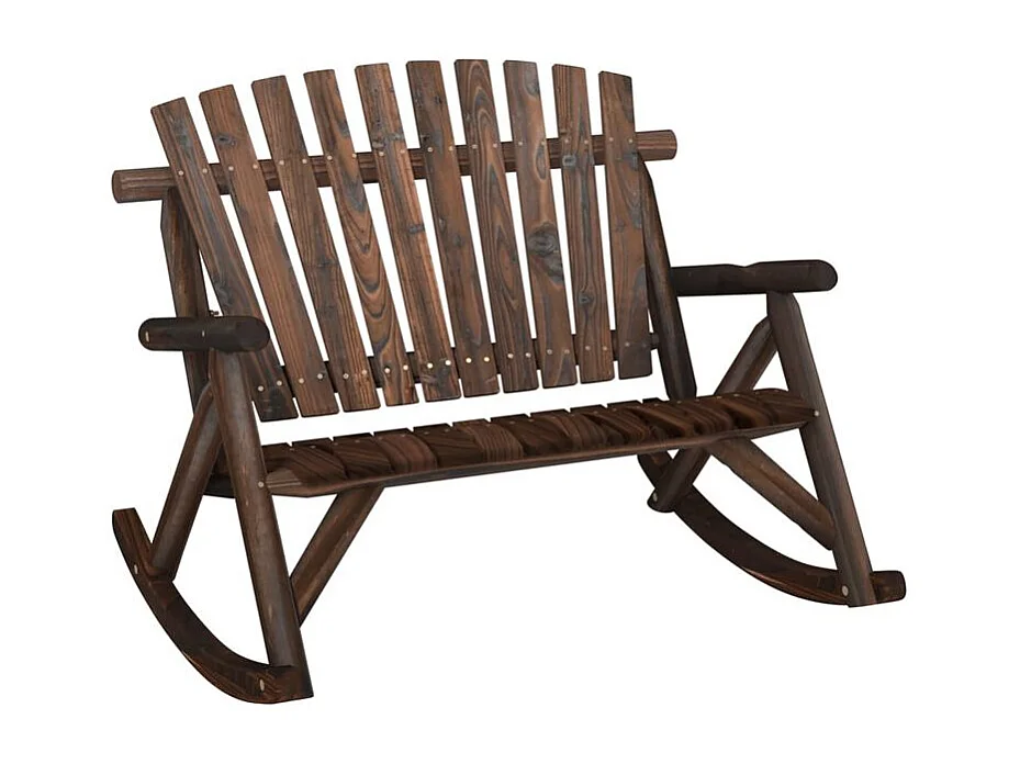 Ensemble de salon de jardin 3 pcs bois massif d'épicéa