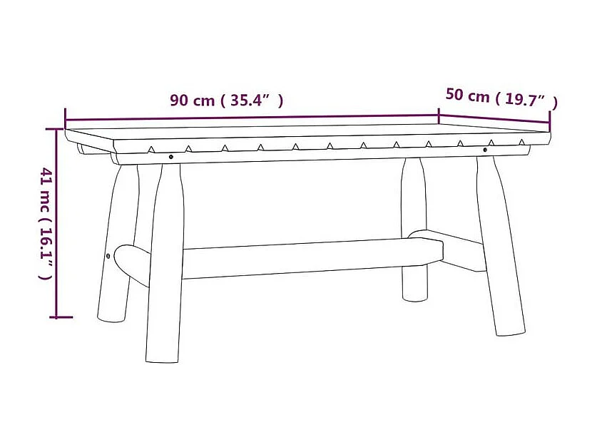 Ensemble de salon de jardin 3 pcs bois massif d'épicéa