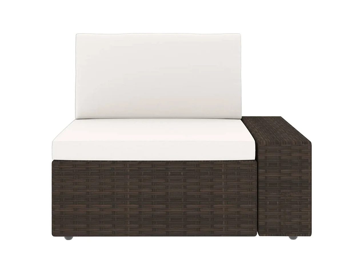 Salon de jardin 5 pcs avec coussins Marron Résine tressée 2