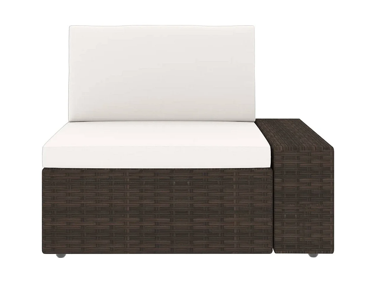 Salon de jardin 5 pcs avec coussins Marron Résine tressée 2