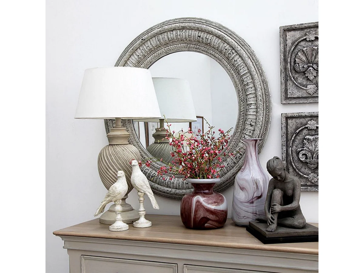 Sculpture femme assise Résine Gris - Charme Interior's