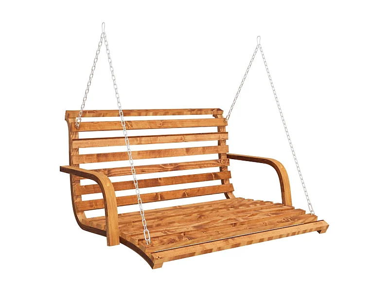 Balancelle Bois courbé avec finition en teck 91x130x58