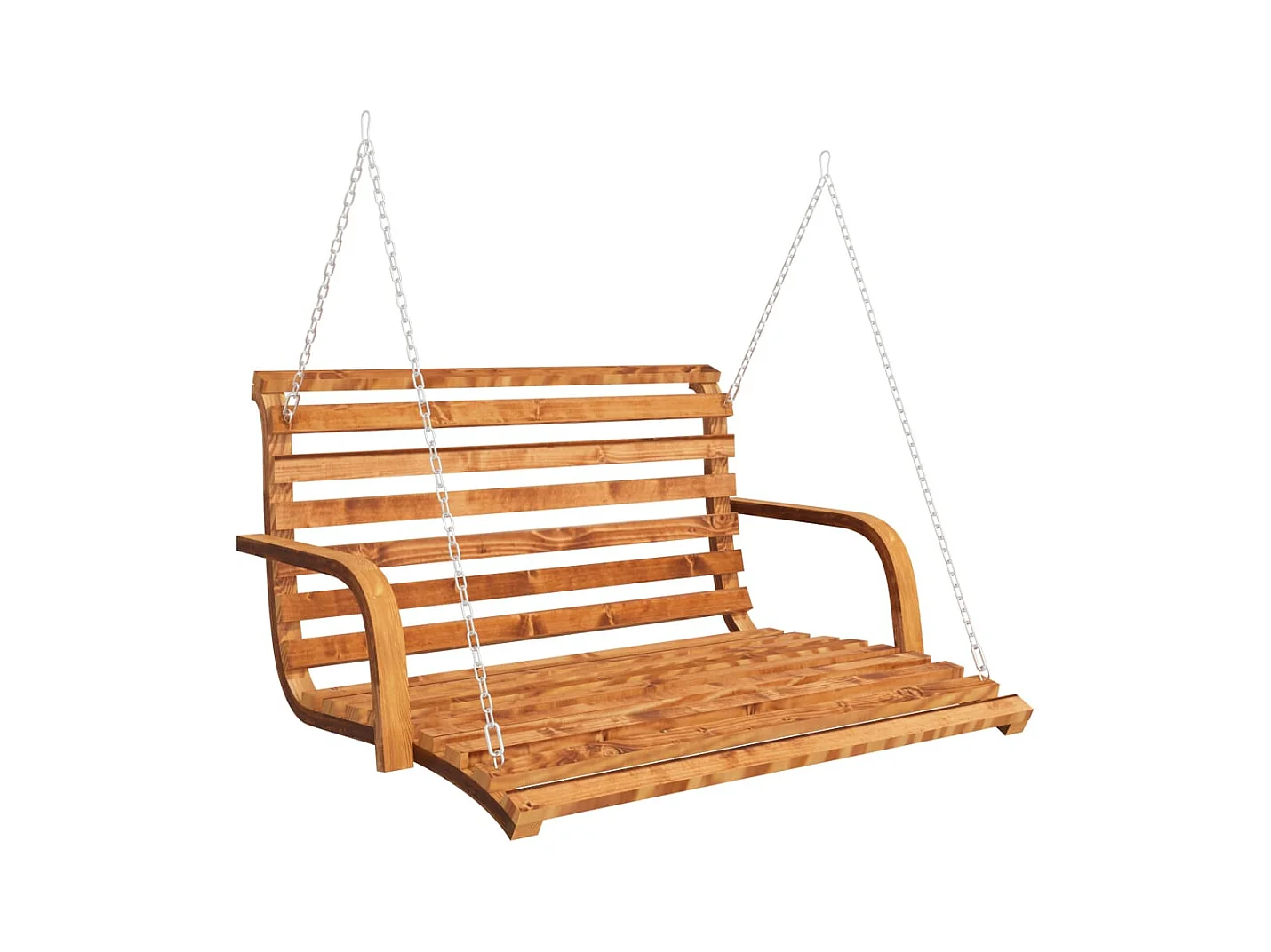 Balancelle Bois courbé avec finition en teck 91x130x58