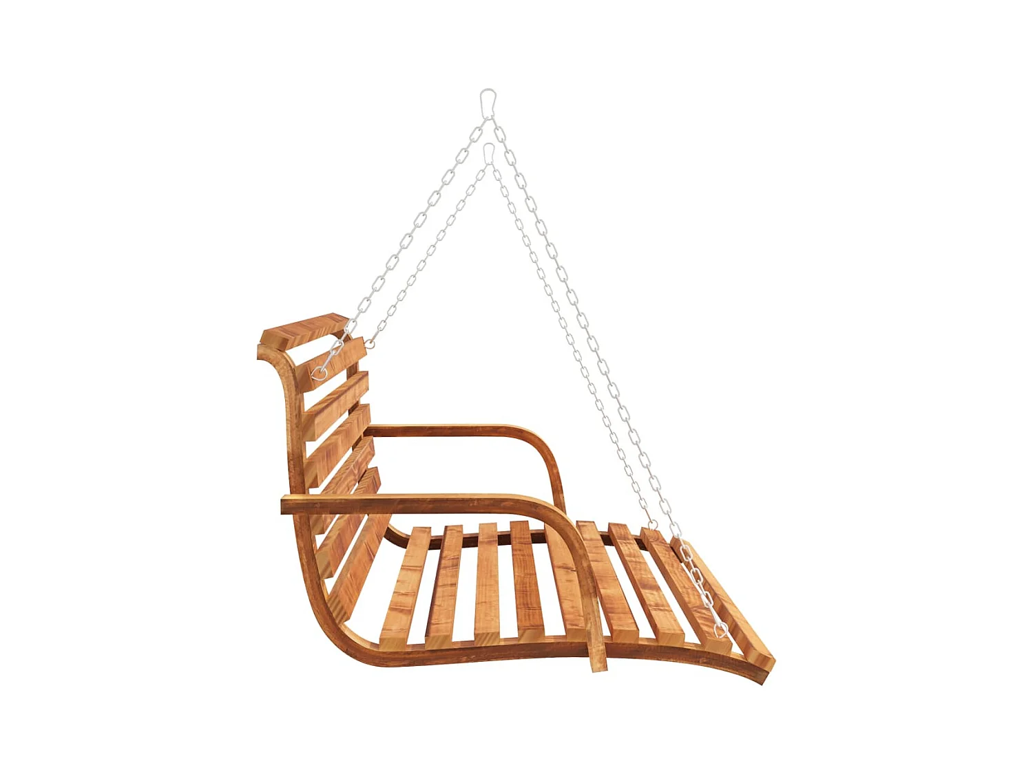 Balancelle Bois courbé avec finition en teck 91x130x58