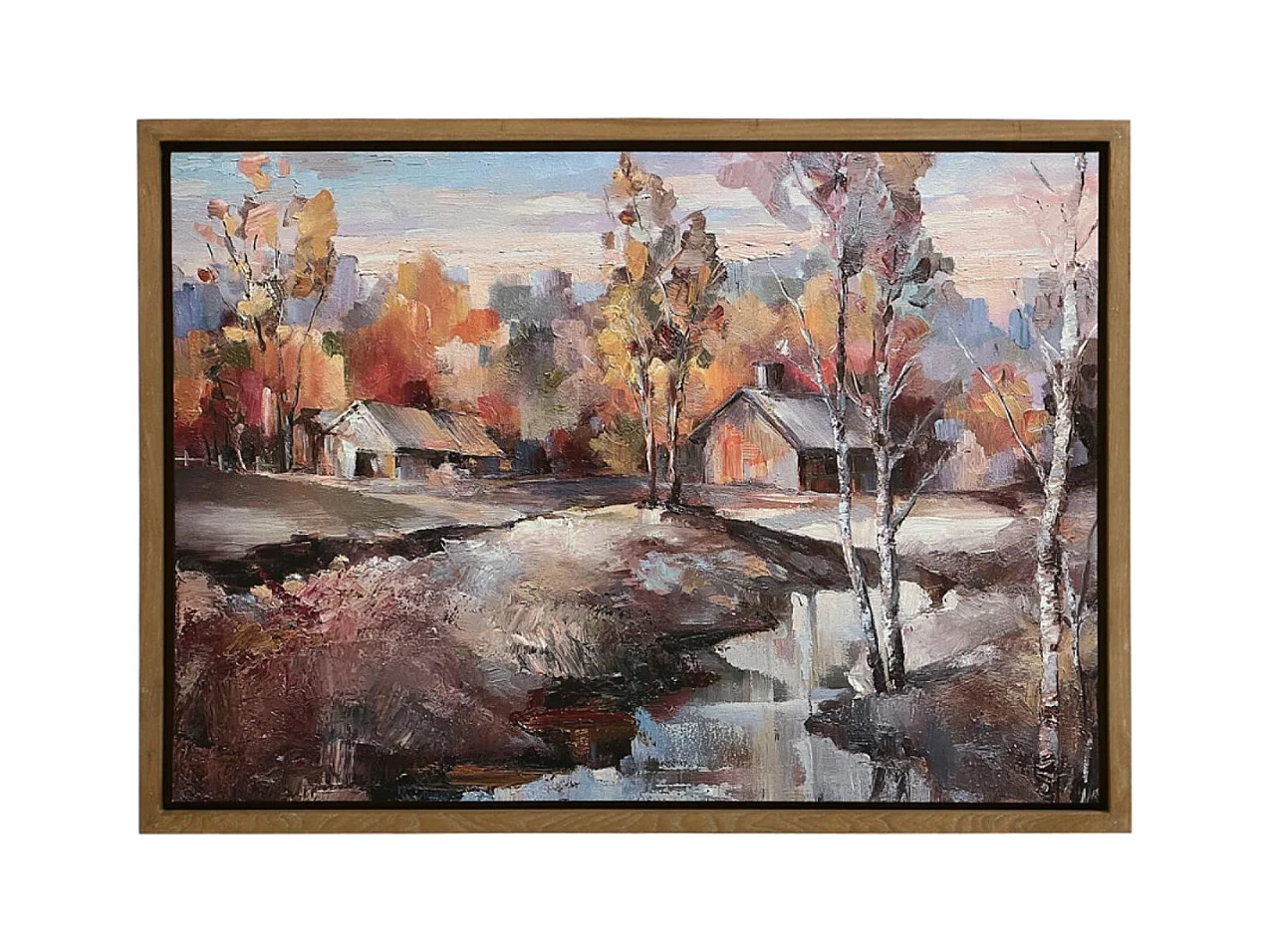 Huile campagne automnale Bois Multicolore - Campagne Interior's