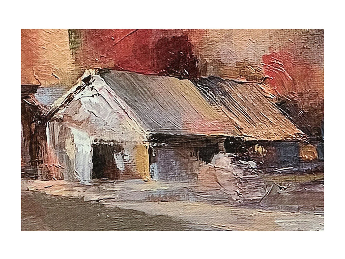 Huile campagne automnale Bois Multicolore - Campagne Interior's