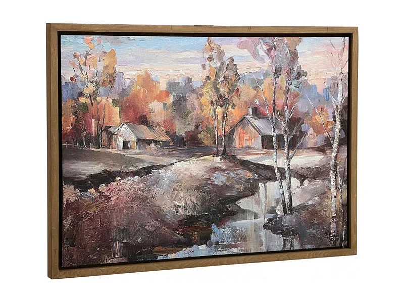 Huile campagne automnale Bois Multicolore - Campagne Interior's