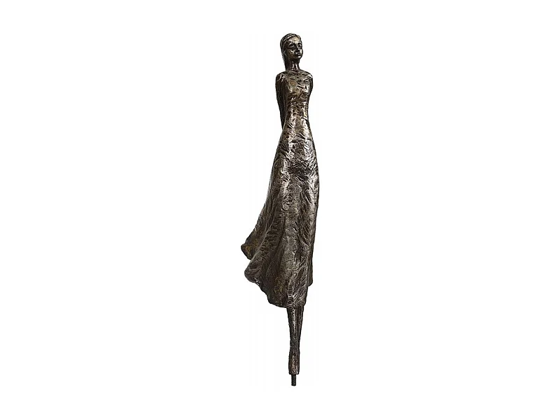 Statue danseuse à visser Résine Gris - Charme Interior's