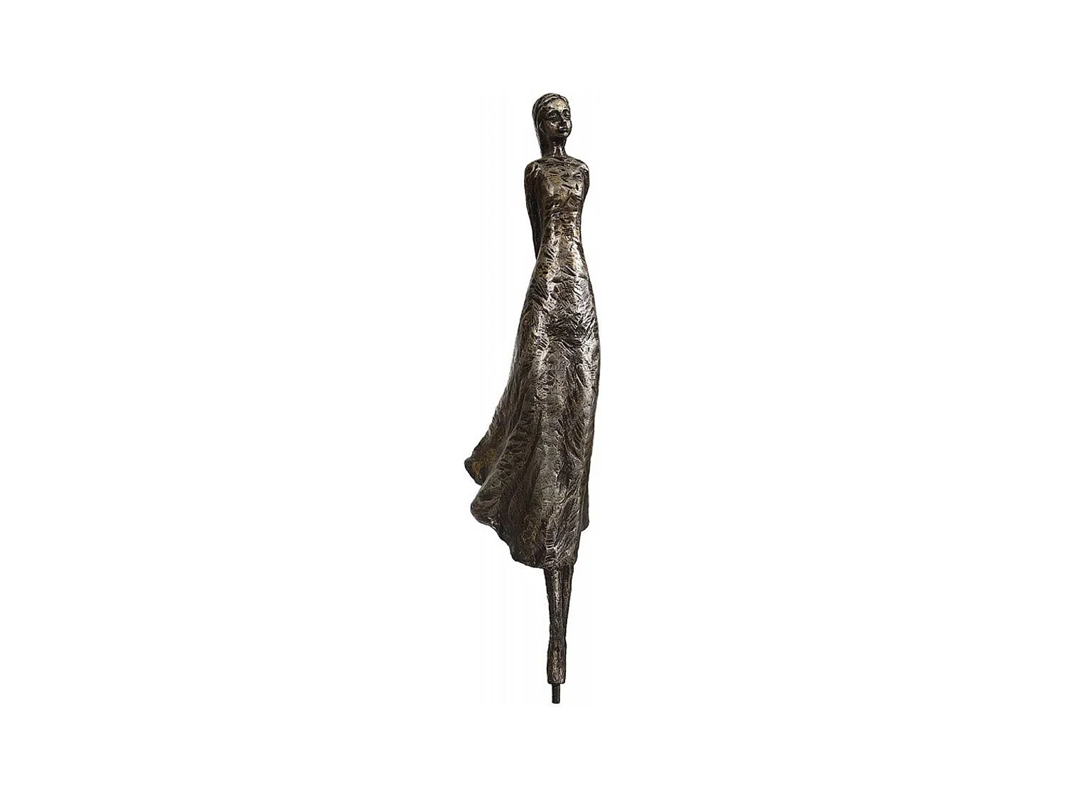 Statue danseuse à visser Résine Gris - Charme Interior's