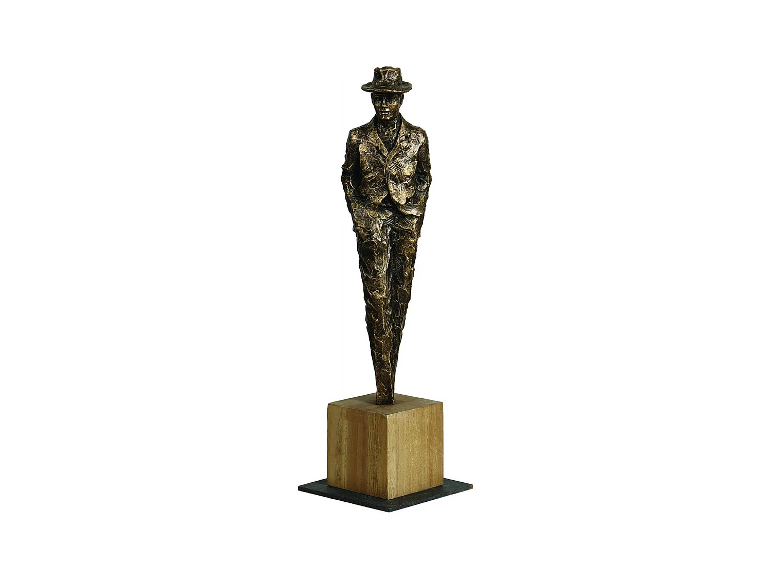 Statue silhouette homme Résine Or - Contemporain Interior's