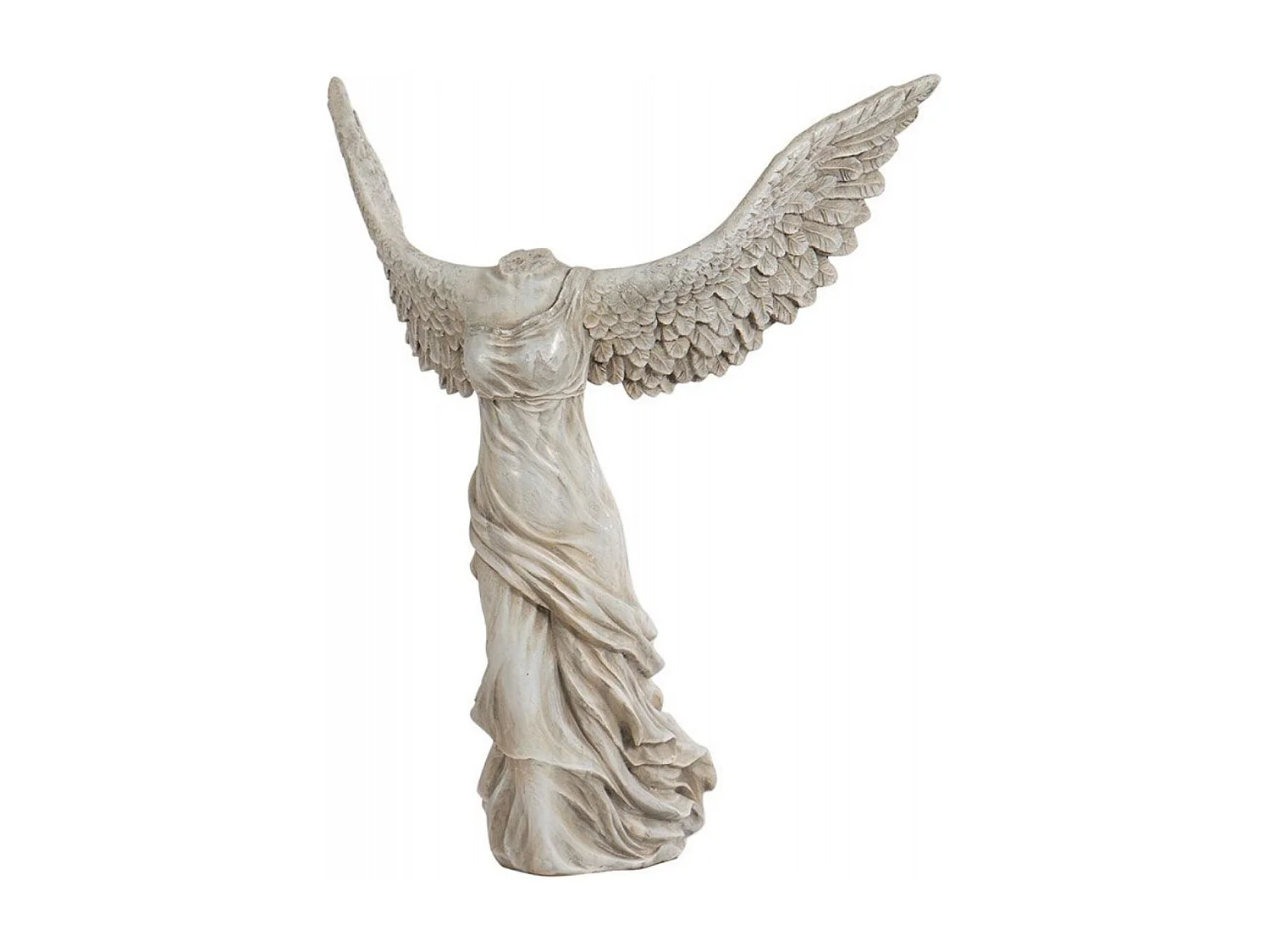 Statue silhouette ailée à visser Résine Blanc - Chic Interior's