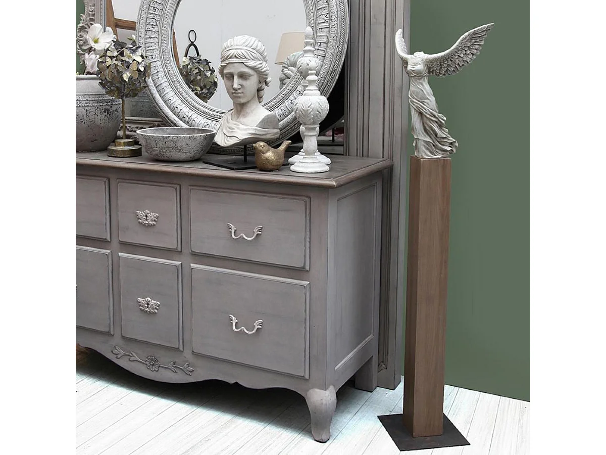 Statue silhouette ailée à visser Résine Blanc - Chic Interior's