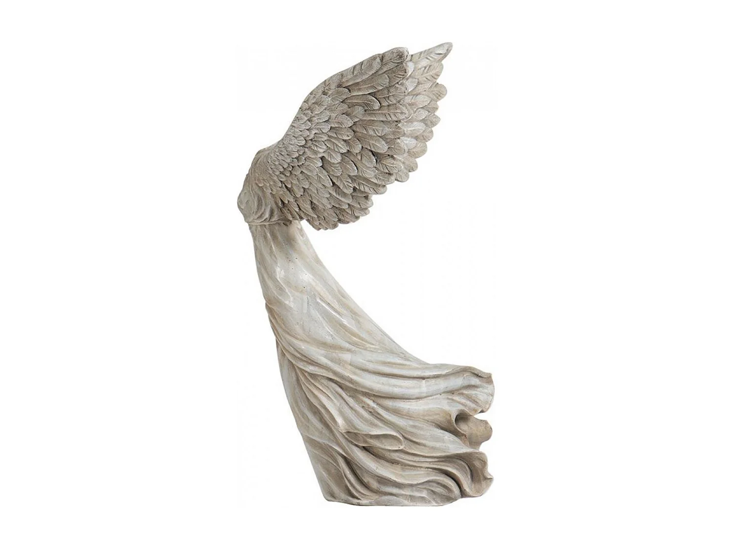 Statue silhouette ailée à visser Résine Blanc - Chic Interior's