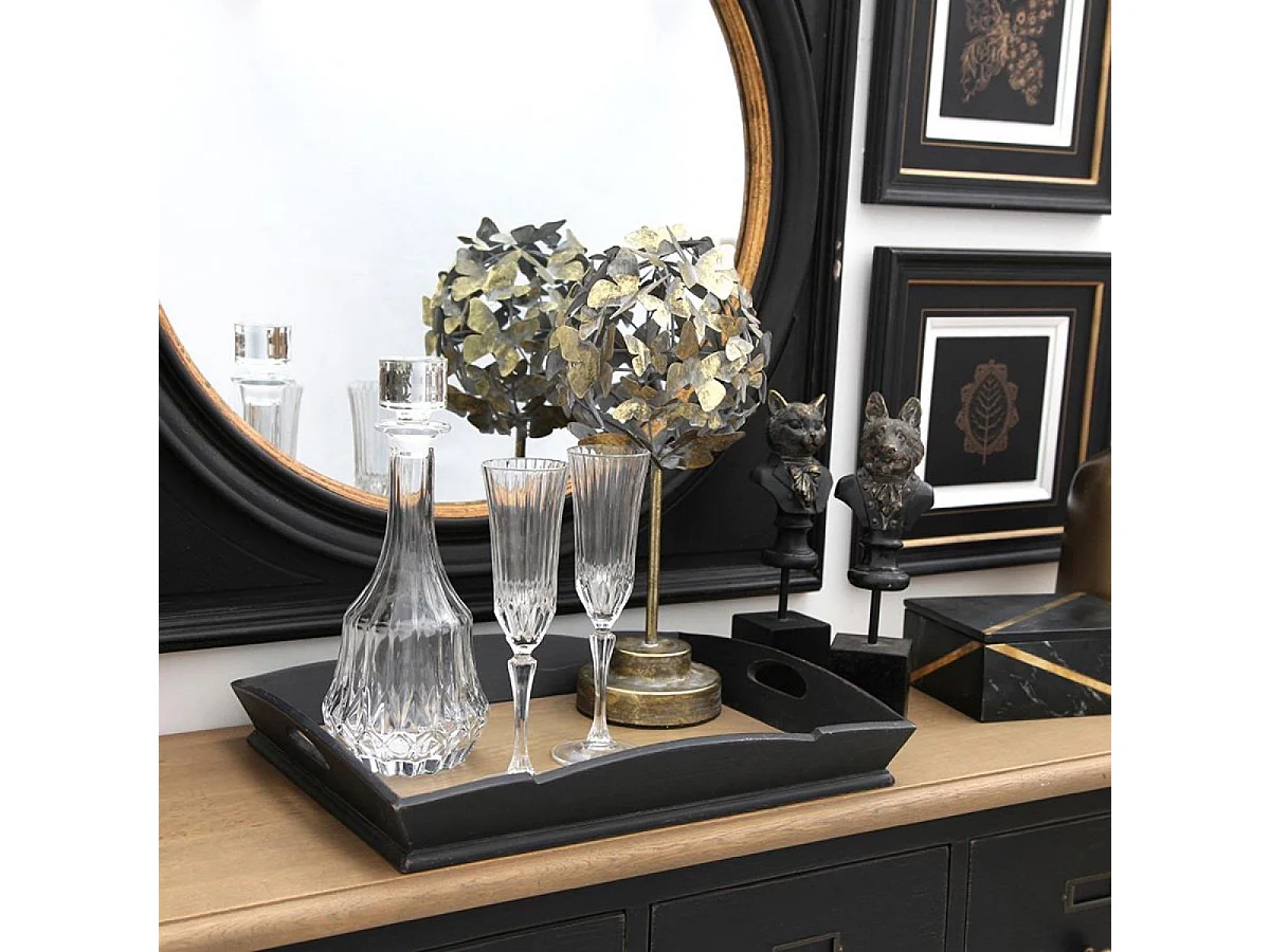 Statuette chien Résine Noir - Chic Interior's