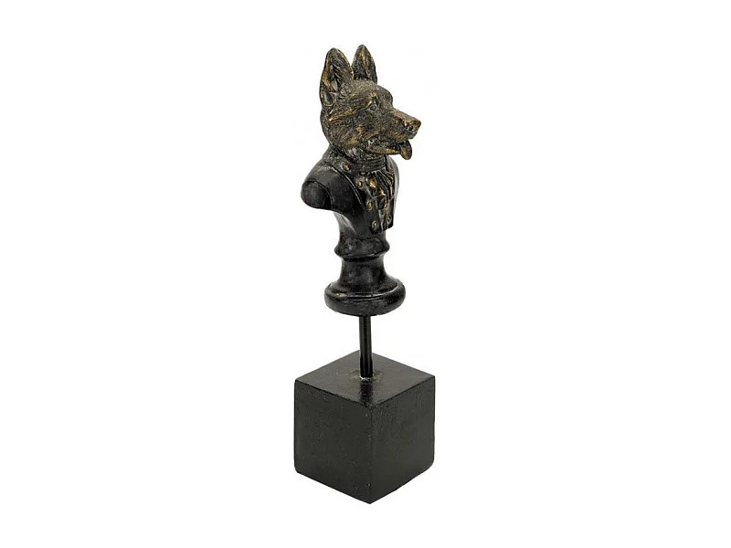 Statuette chien Résine Noir - Chic Interior's