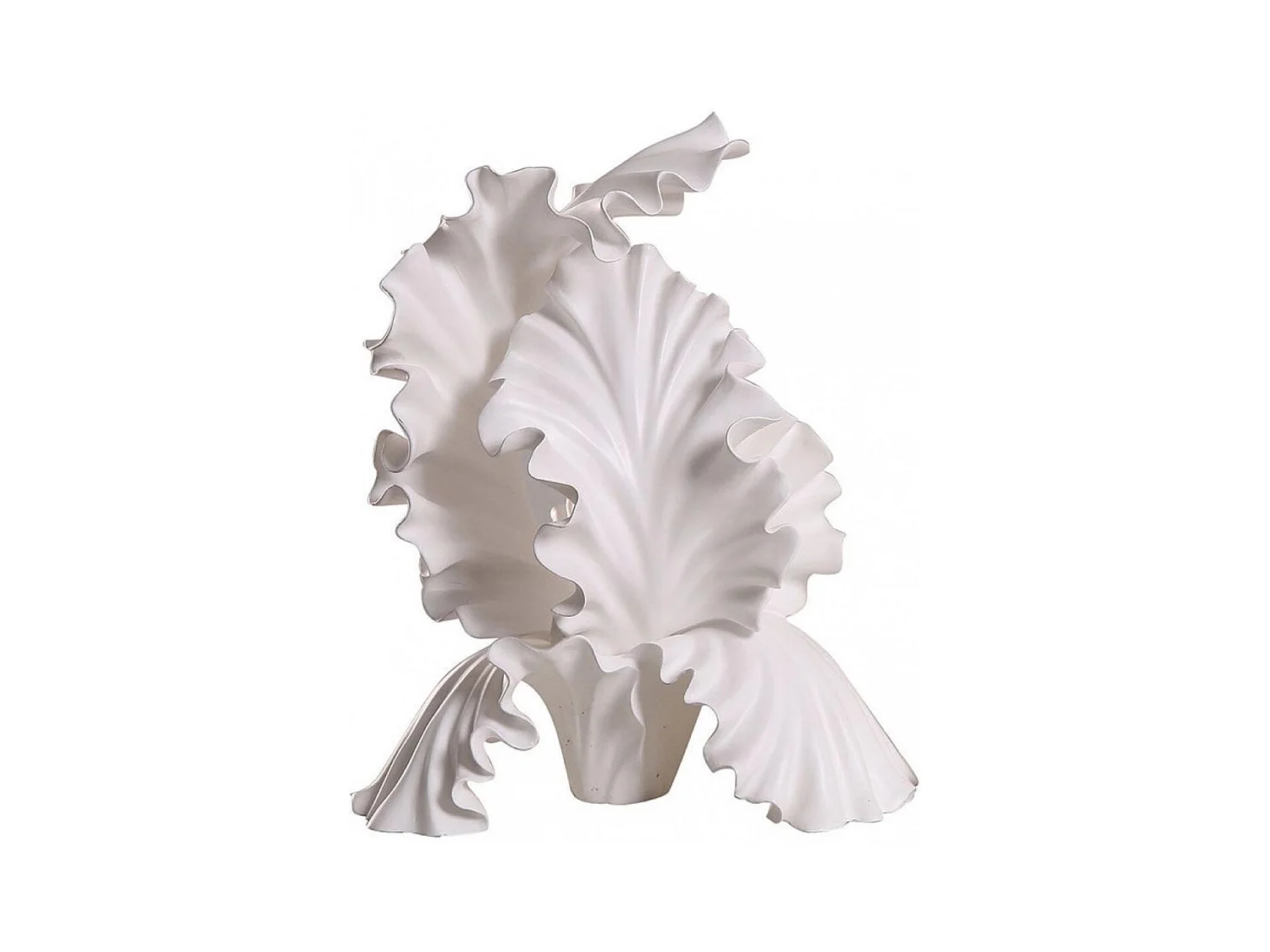 Statue fleur blanche Résine Blanc - Charme Interior's