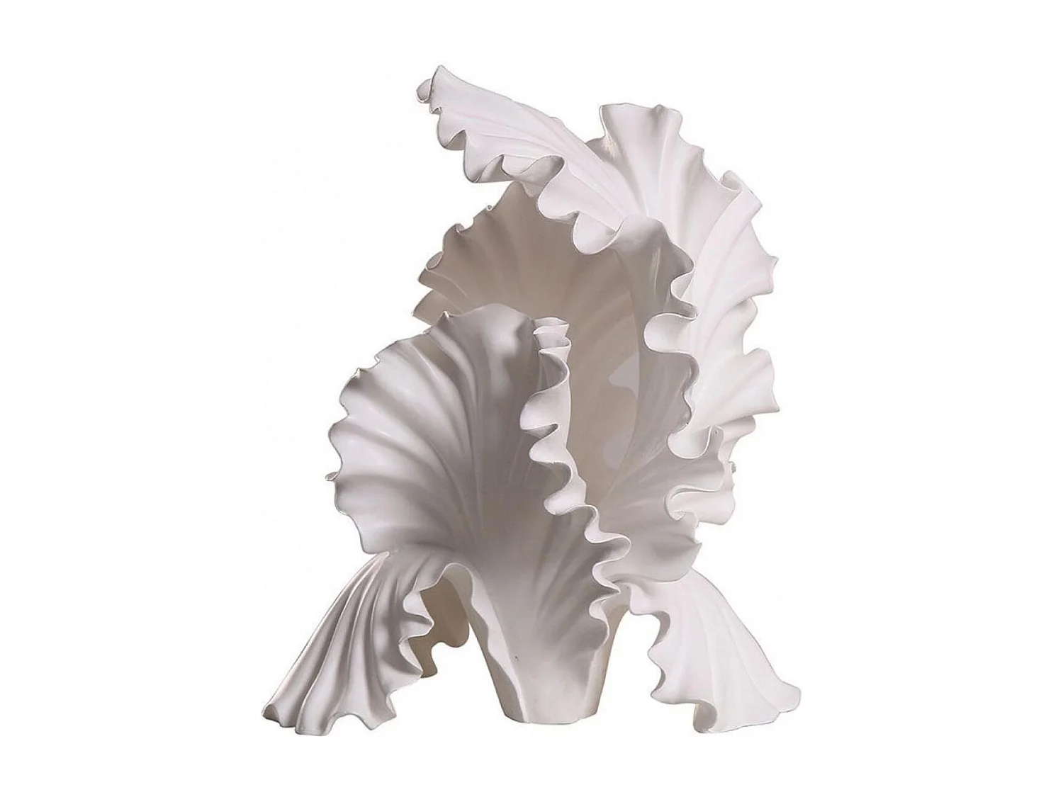 Statue fleur blanche Résine Blanc - Charme Interior's