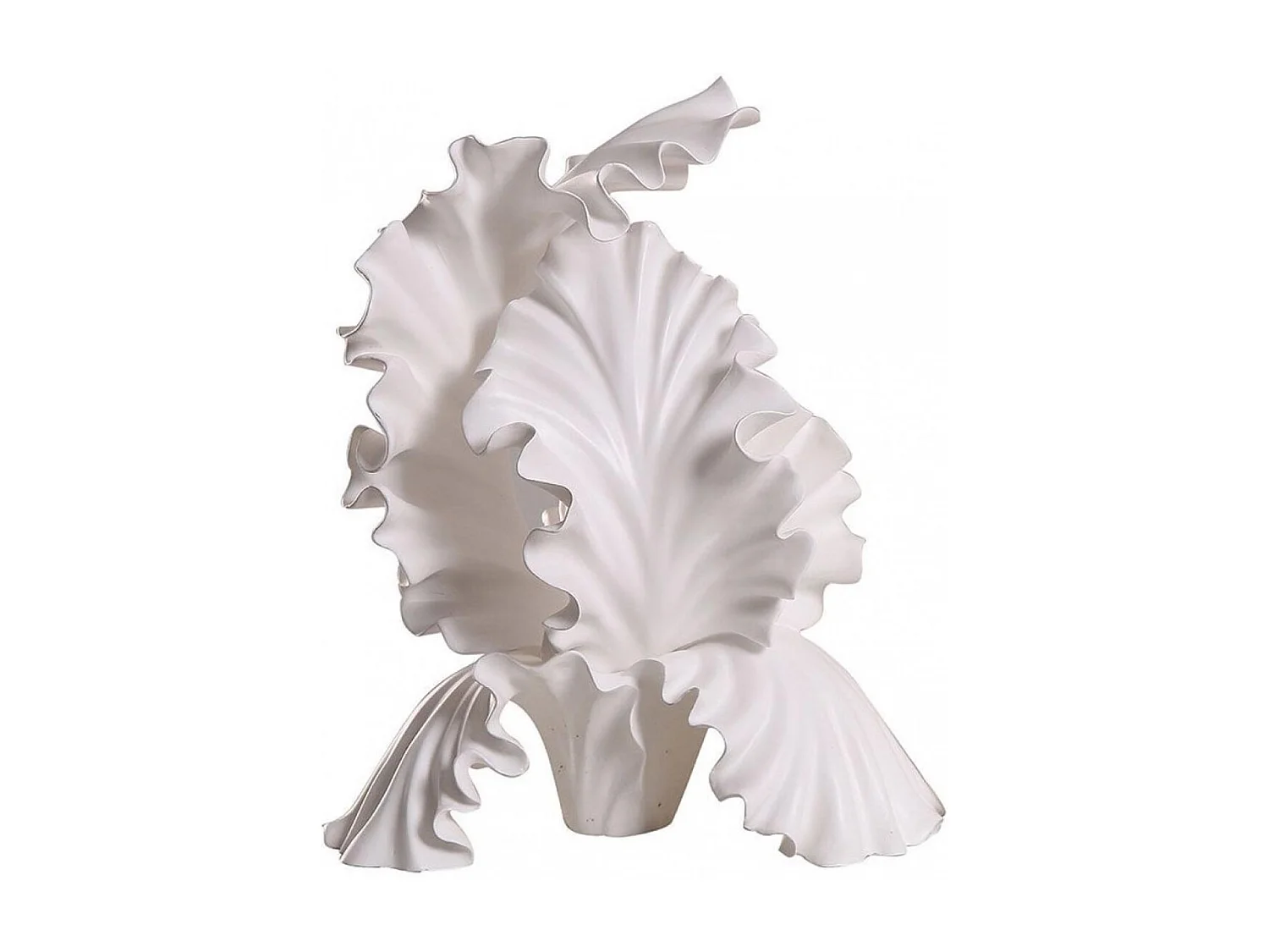 Statue fleur blanche Résine Blanc - Charme Interior's