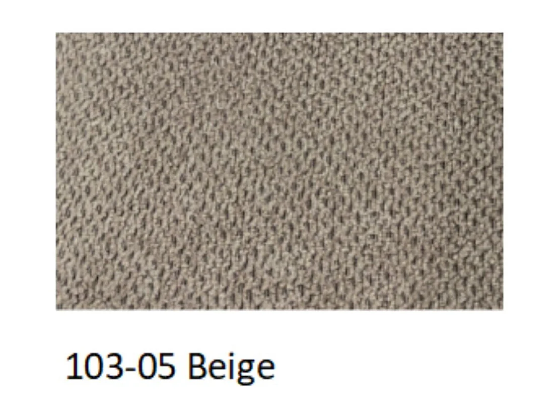 Divano 3 Posti Nutmeg con pouf in tessuto beige 196x76x86H