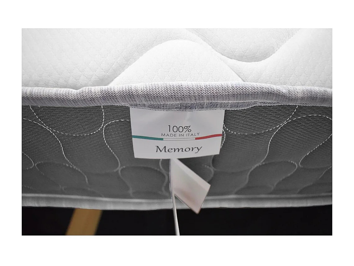 Materasso matrimoniale 160x190x25H in schiuma poliuretanica e memory Palladio grigio